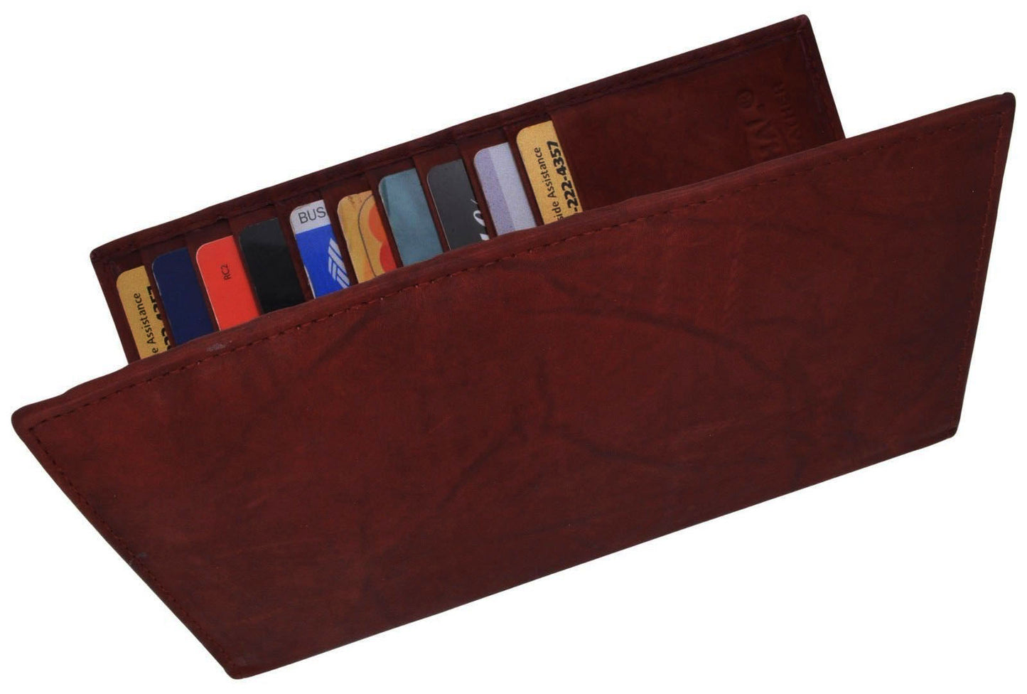 RFID Blocking Leather Checkbook Cover Men's Secretary Wallet 19 Card Holder High Capacity