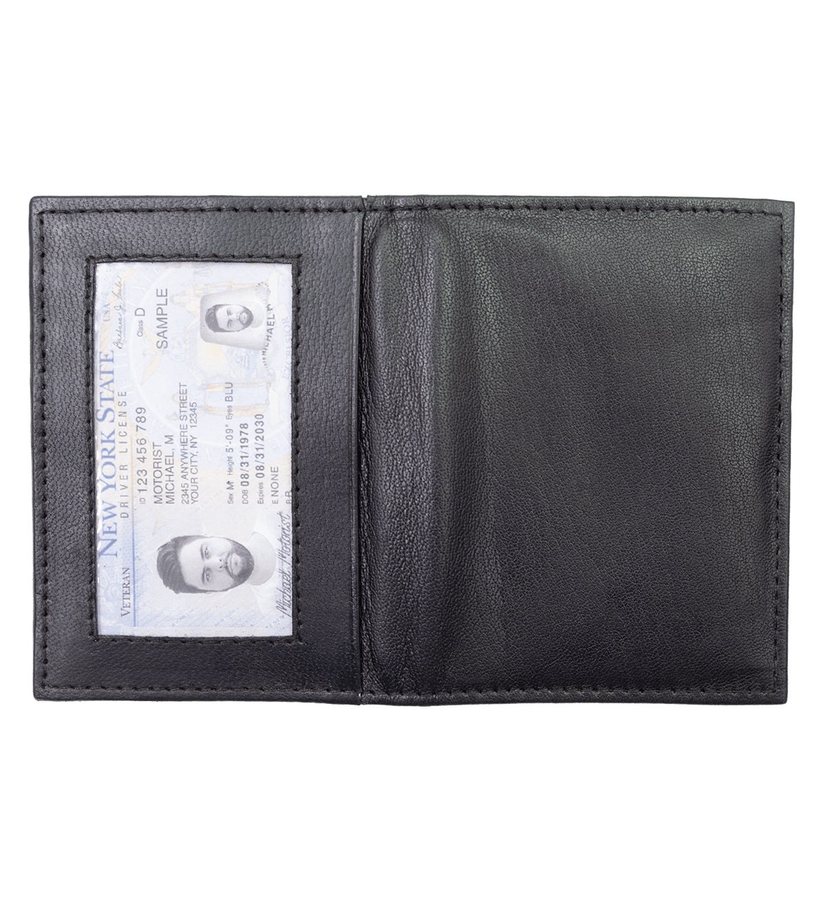 RFID Blocking Men's Genuine Leather ID 3 Card Bifold Card Holder Wallet