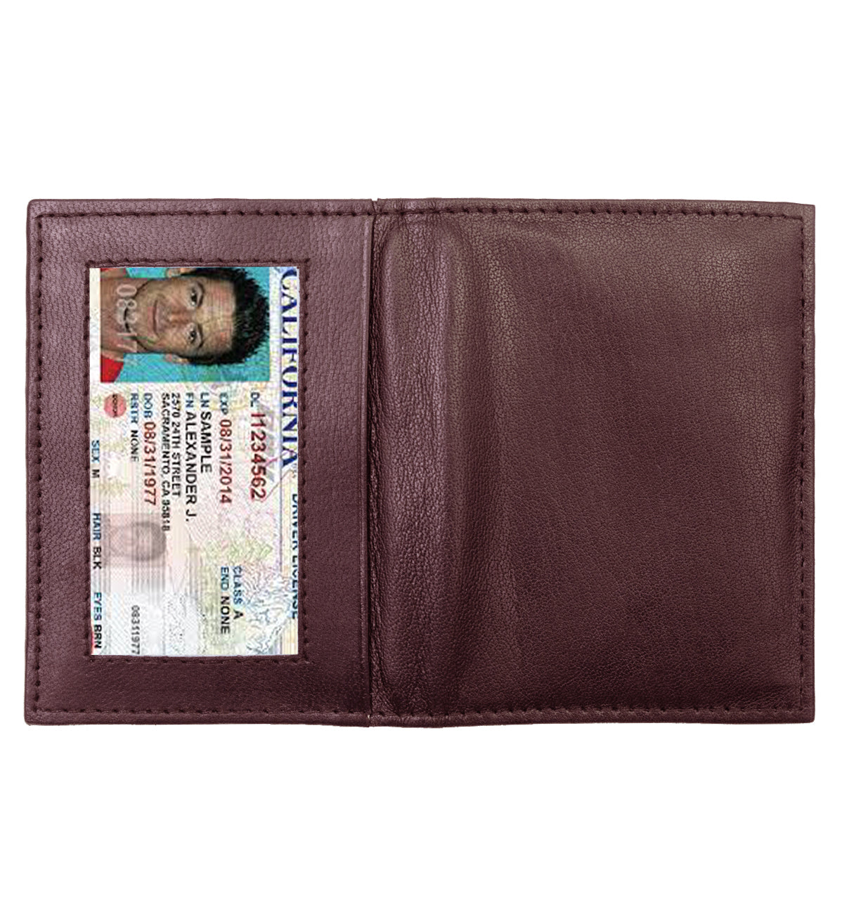 RFID Blocking Men's Genuine Leather ID 3 Card Bifold Card Holder Wallet