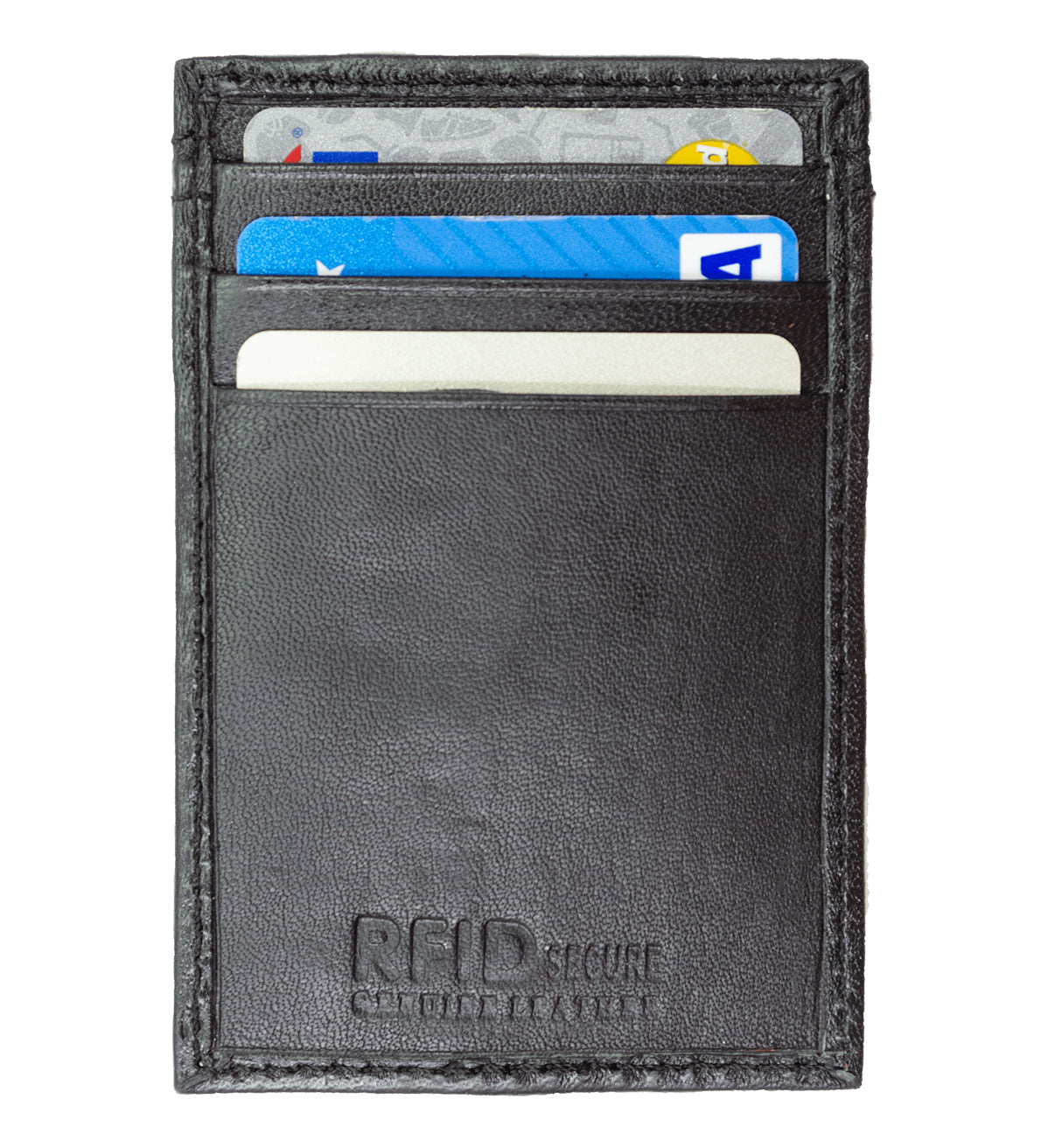 RFID Blocking Men's Genuine Leather ID 8 Card Bifold Card Holder Wallet Set of 2