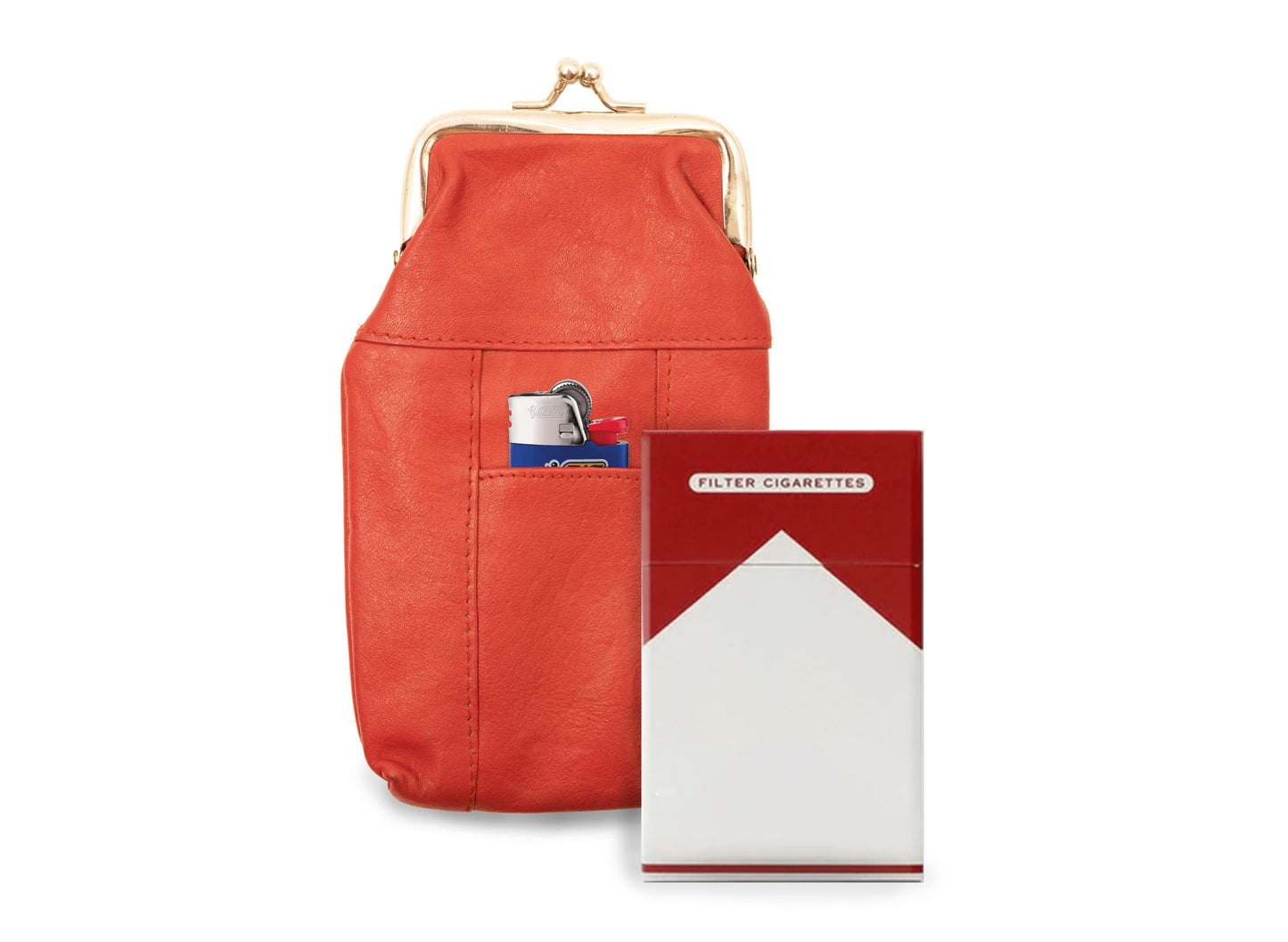 Genuine Leather Cigarette Soft Case Tobacco Holder for Men or Women