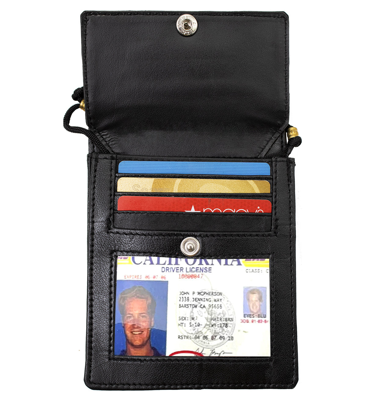 RFID Blocking Passport ID Credit Card Holder with Lanyard Card Organizer