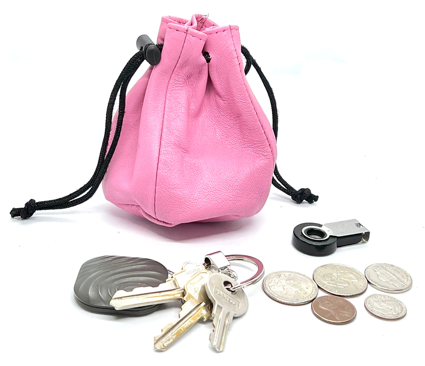 Genuine Leather Soft Coin Purse Change Holder Mini Utility Bag