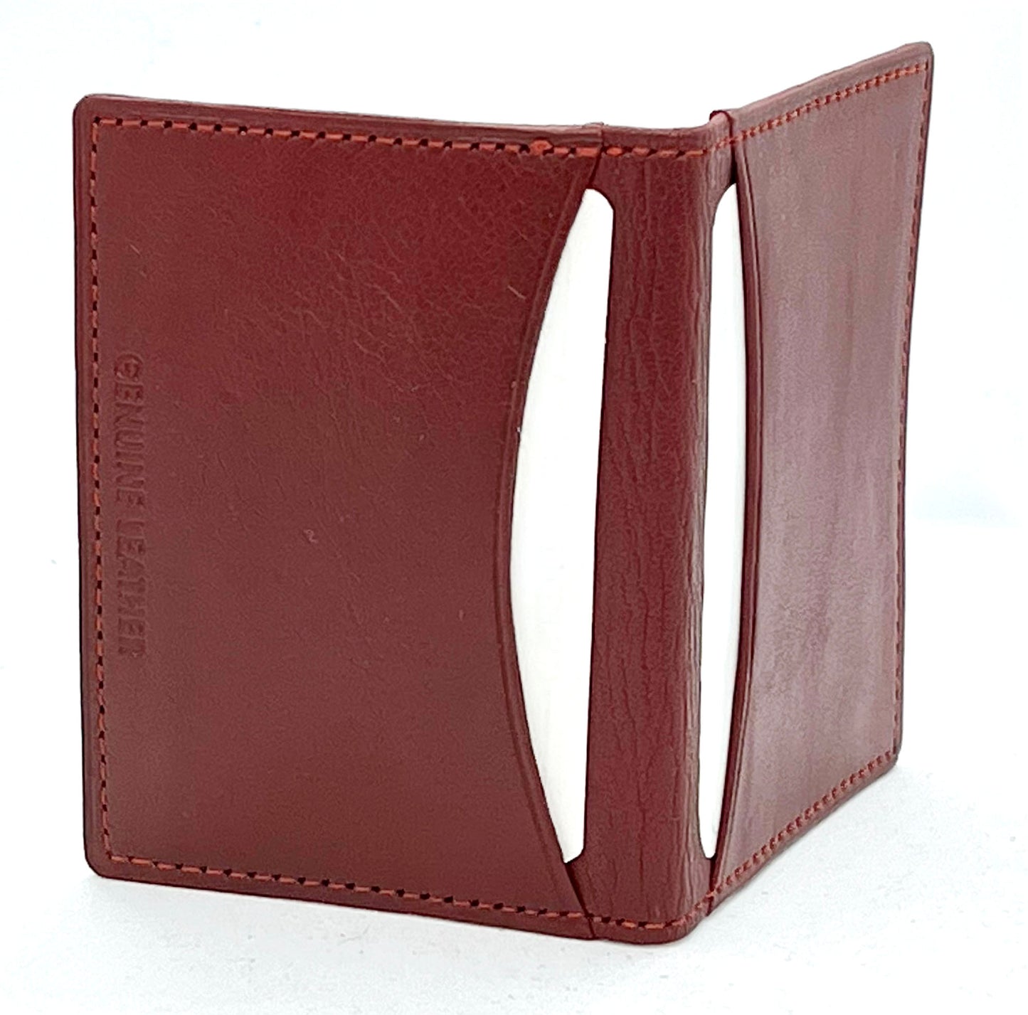 Genuine Leather Leather Credit Card Mini Wallet Bifold Driver's License Holder