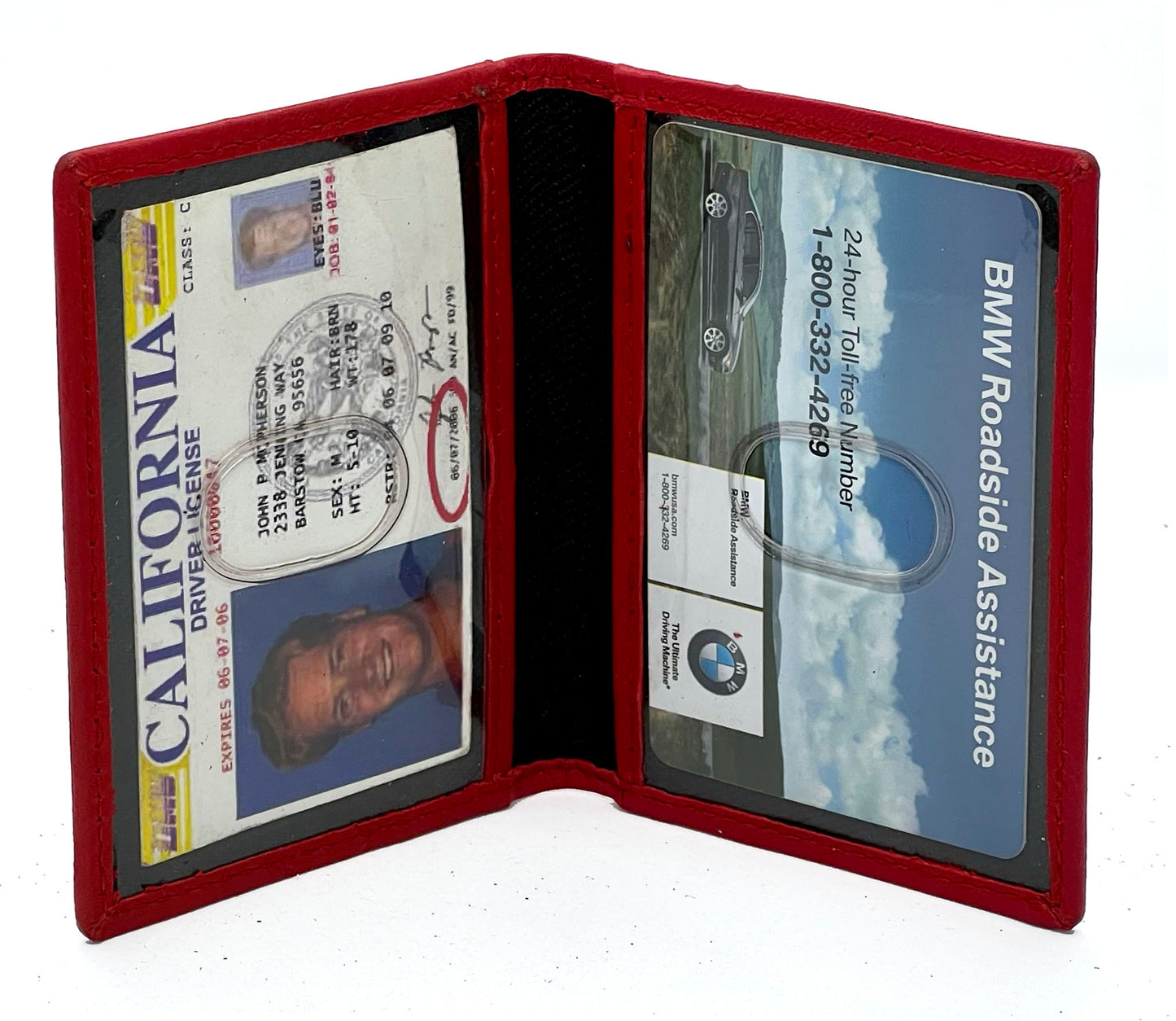 Genuine Leather Leather Credit Card Mini Wallet Bifold Driver's License Holder