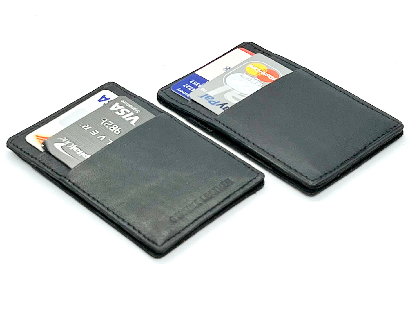 Genuine Leather Magic Wallet Slim Credit Card Bill fold Note Holder