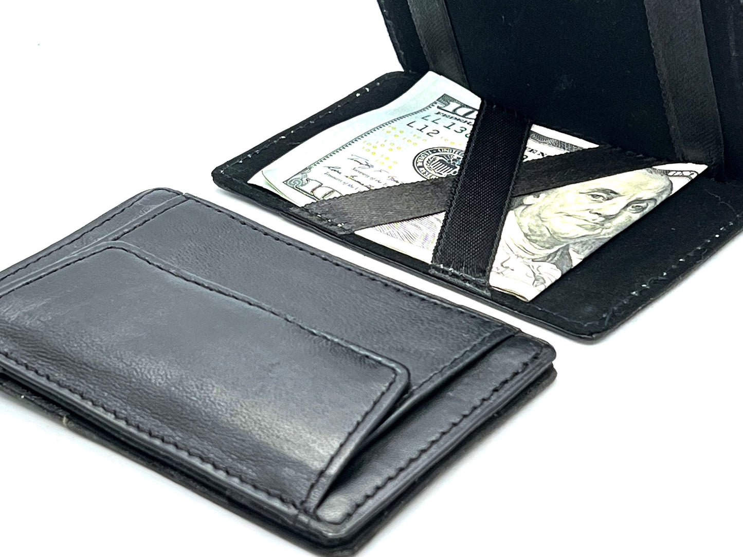 Genuine Leather Magic Wallet Slim Card Billfold Holder