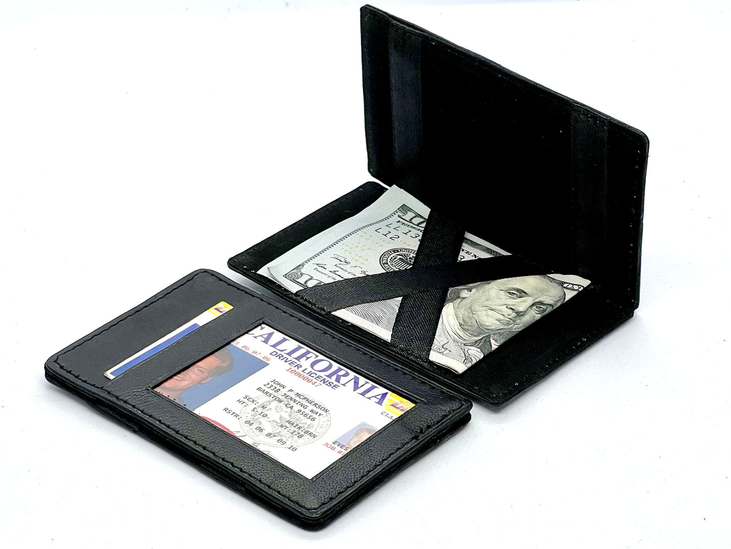 Genuine Leather Magic Wallet Slim Credit Card Bill fold Note Holder