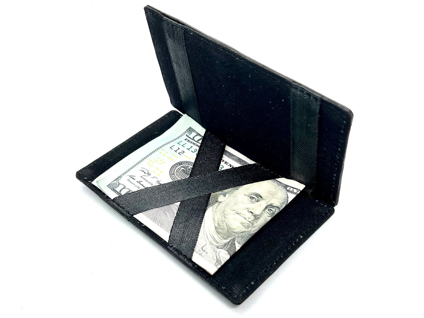 Genuine Leather Magic Wallet Slim Credit Card Bill fold Note Holder