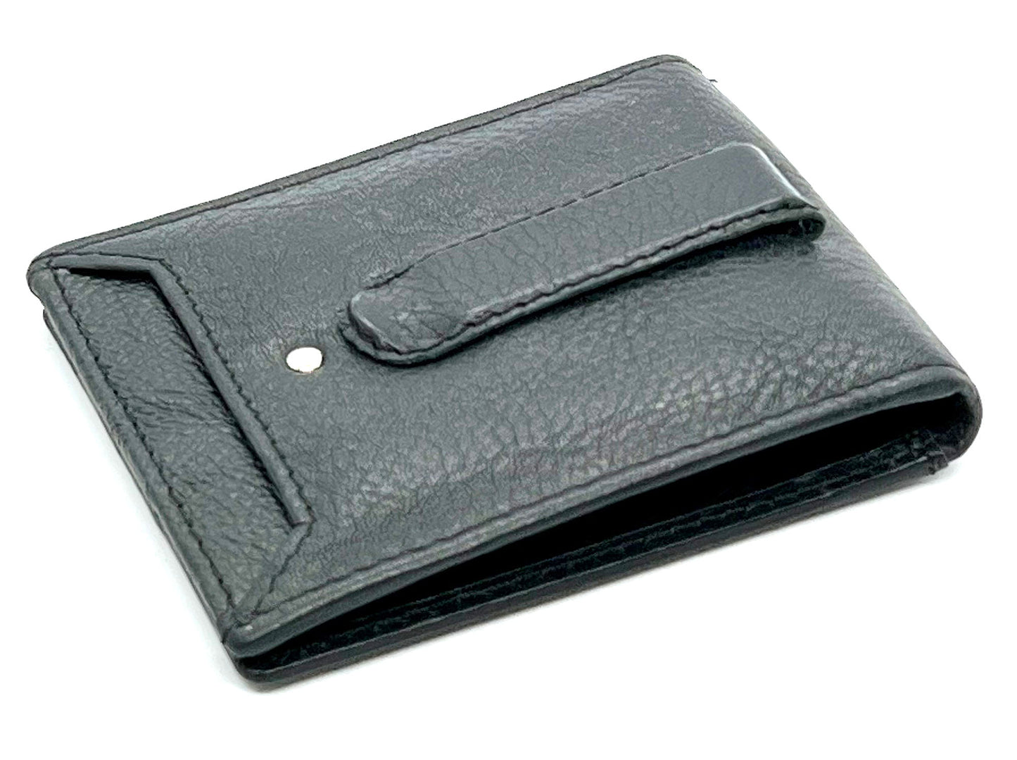 RFID Blocking Slim Bifold Money Clip ID Holder Metal Clip Men's Wallet