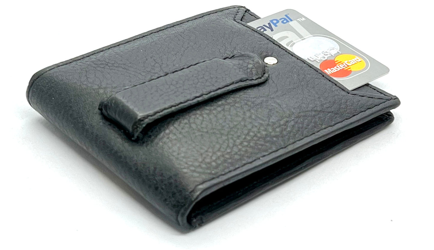 RFID Blocking Slim Bifold Money Clip ID Holder Metal Clip Men's Wallet