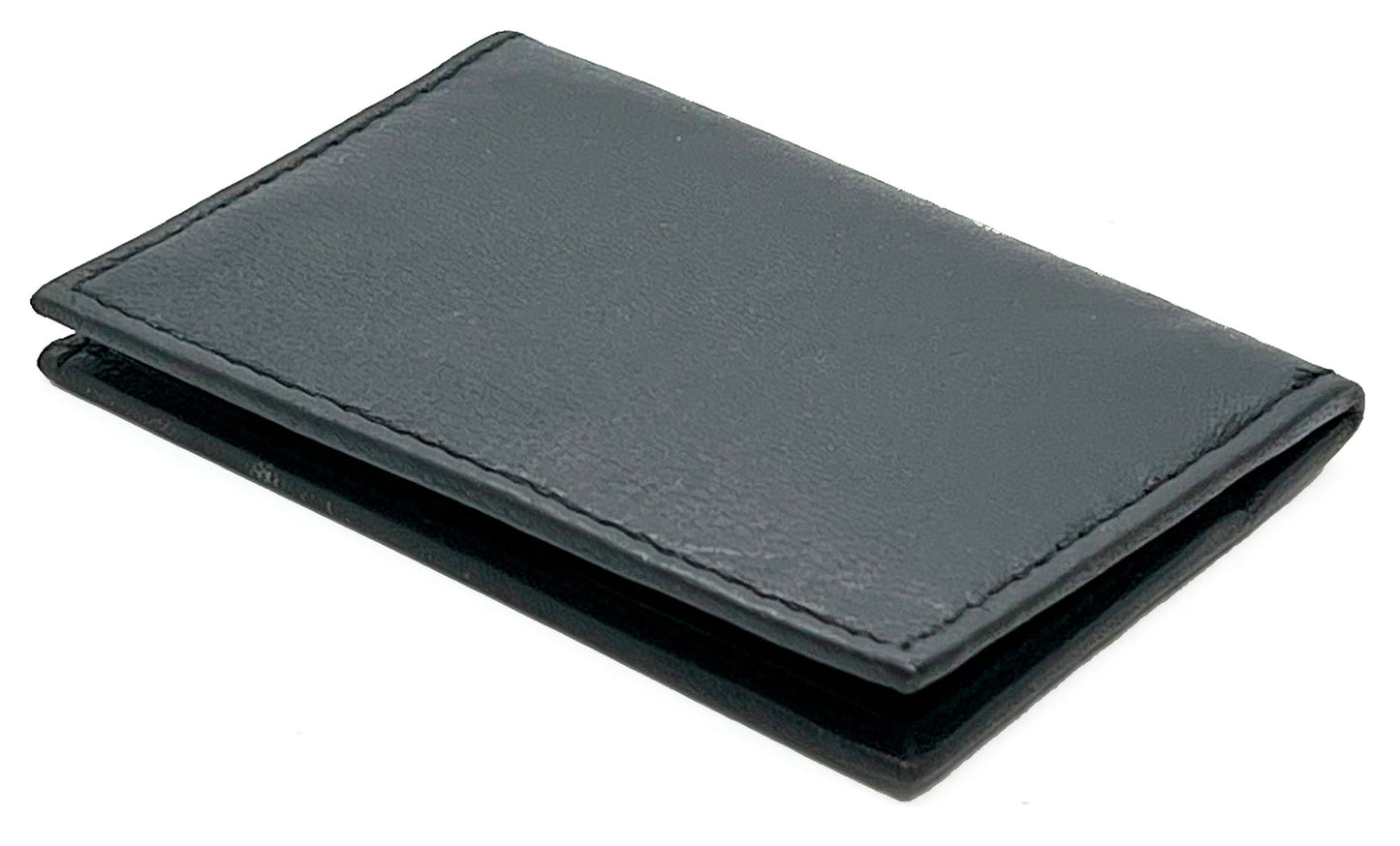 RFID Blocking Genuine Leather ID Window Credit Card Zip Thin Bifold Wallet