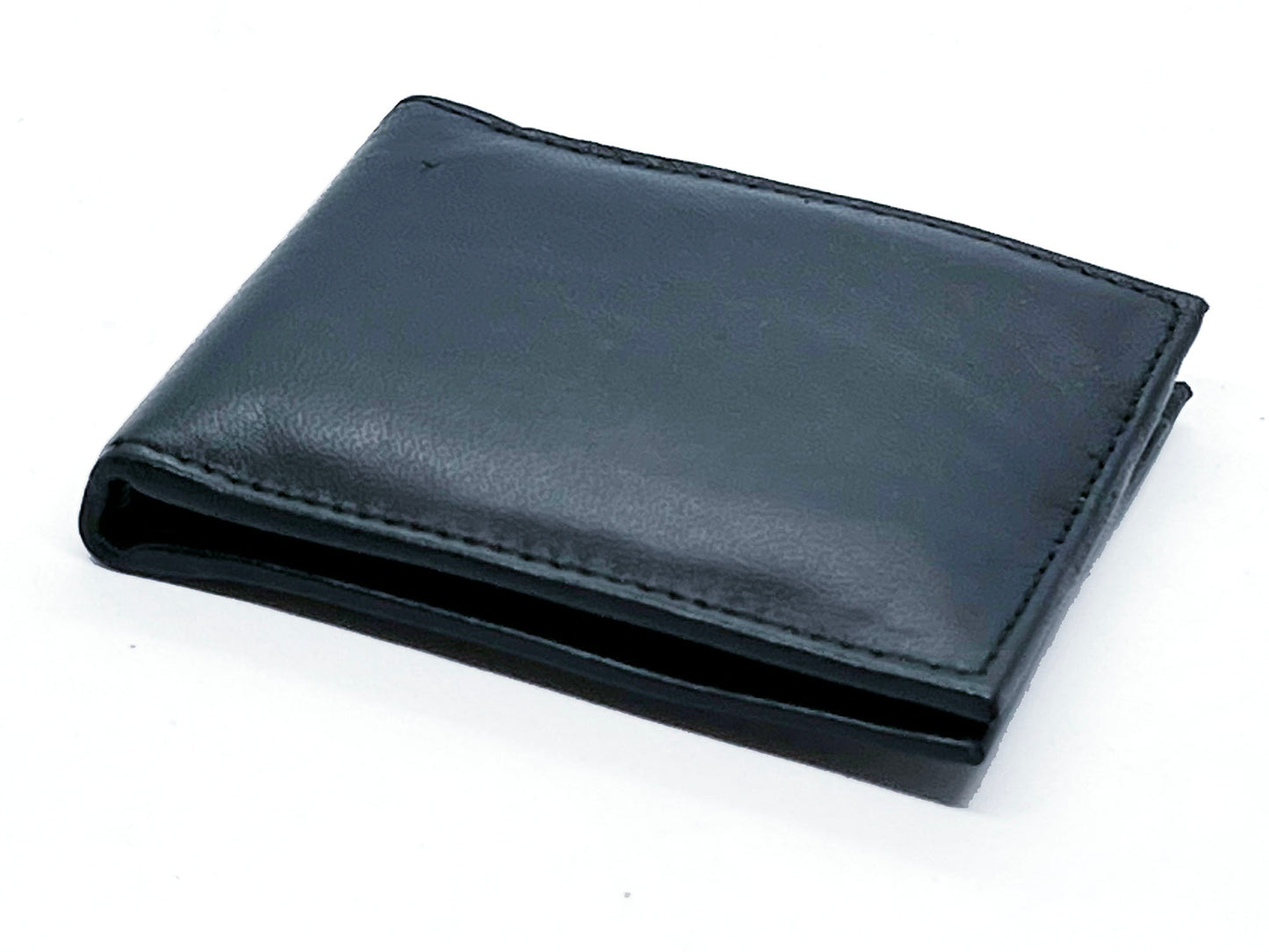 RFID Blocking Genuine Leather Money Clip Men's Bifold Wallet Card Holder