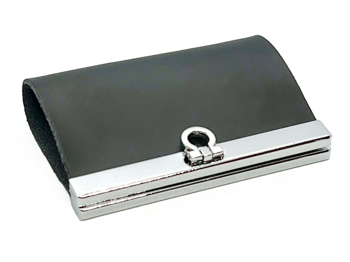 Vintage Leather Key Wallet Keychain Bill Holder Black or Brown