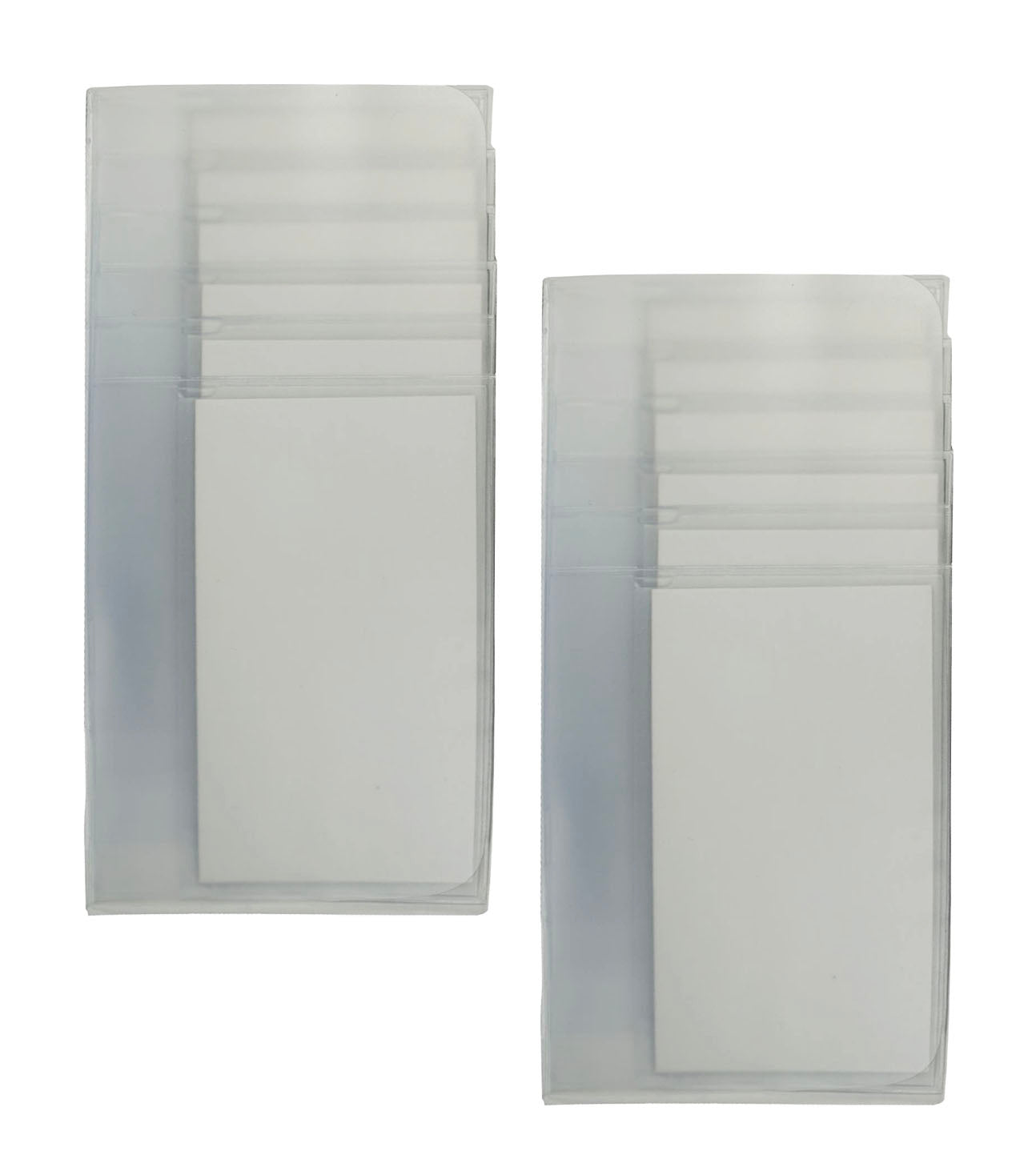 Sets of 2 Heavy Duty Vinyl Plastic for Secretary Checkbook Cover long Wallet Replacement Inserts