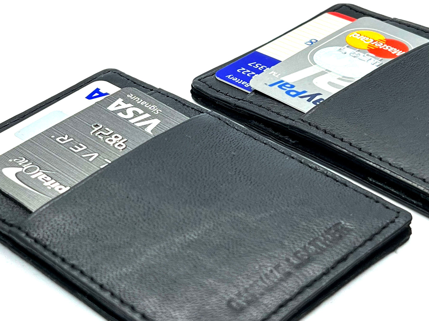 Genuine Leather Magic Wallet Slim Credit Card Bill fold Note Holder