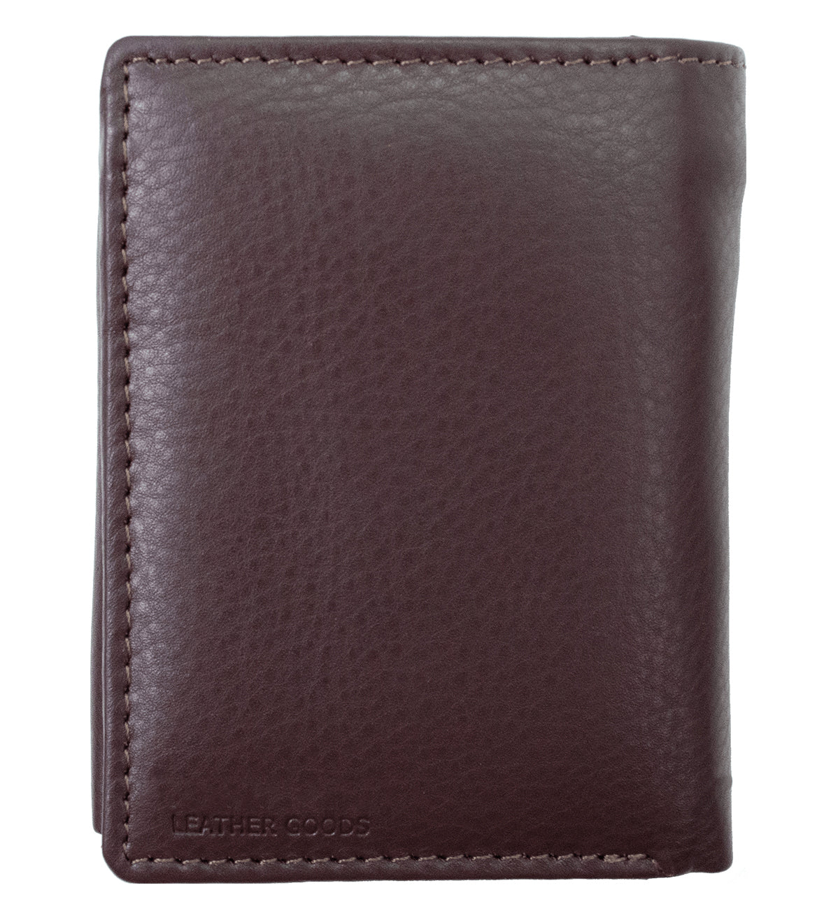 RFID Blocking Genuine Leather Men's Trifold Wallet Flap Top Premium Cowhide