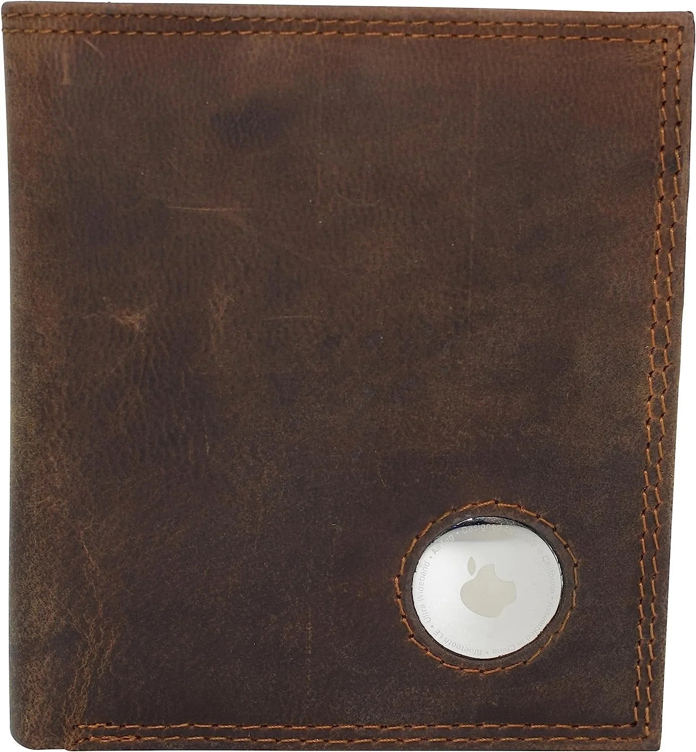 Vintage Leather Men's Bifold Hipster Wallet Credit Card Holder Airtag Case