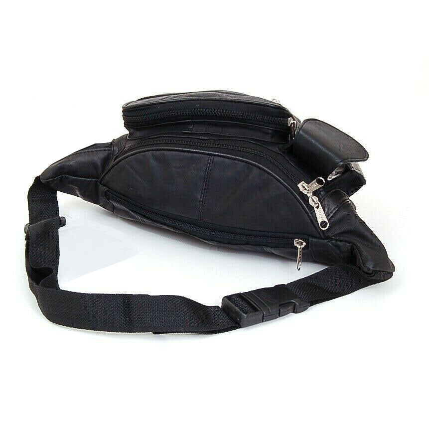 Genuine Leather Fanny Pack Waist Phone Pouch Travel Hip Jogger Belt Bag For Men Women