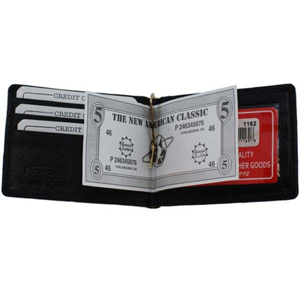 RFID Blocking Leather Men's Bifold Money Clip Wallet ID Credit Card Holder