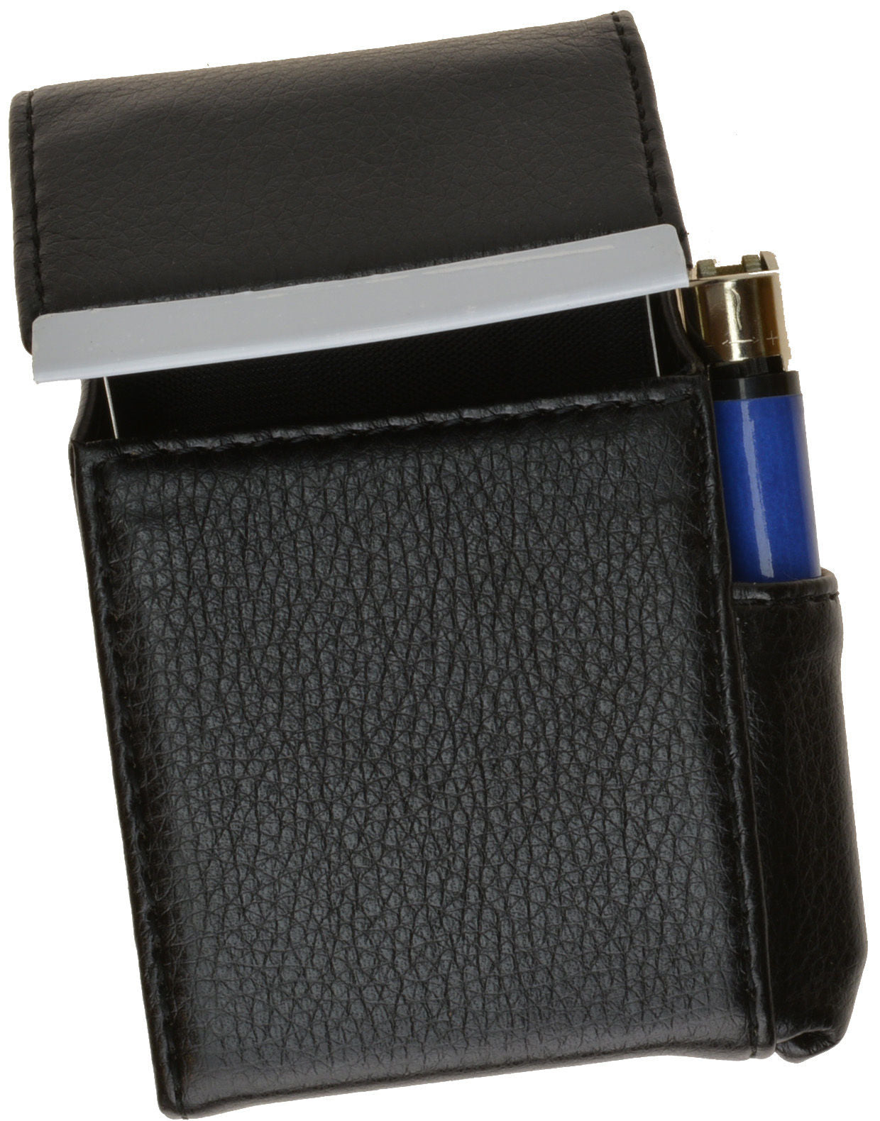 Genuine Leather Cigarette Pack Holder Flip-Top Pouch Smoke Carrying Hard Case