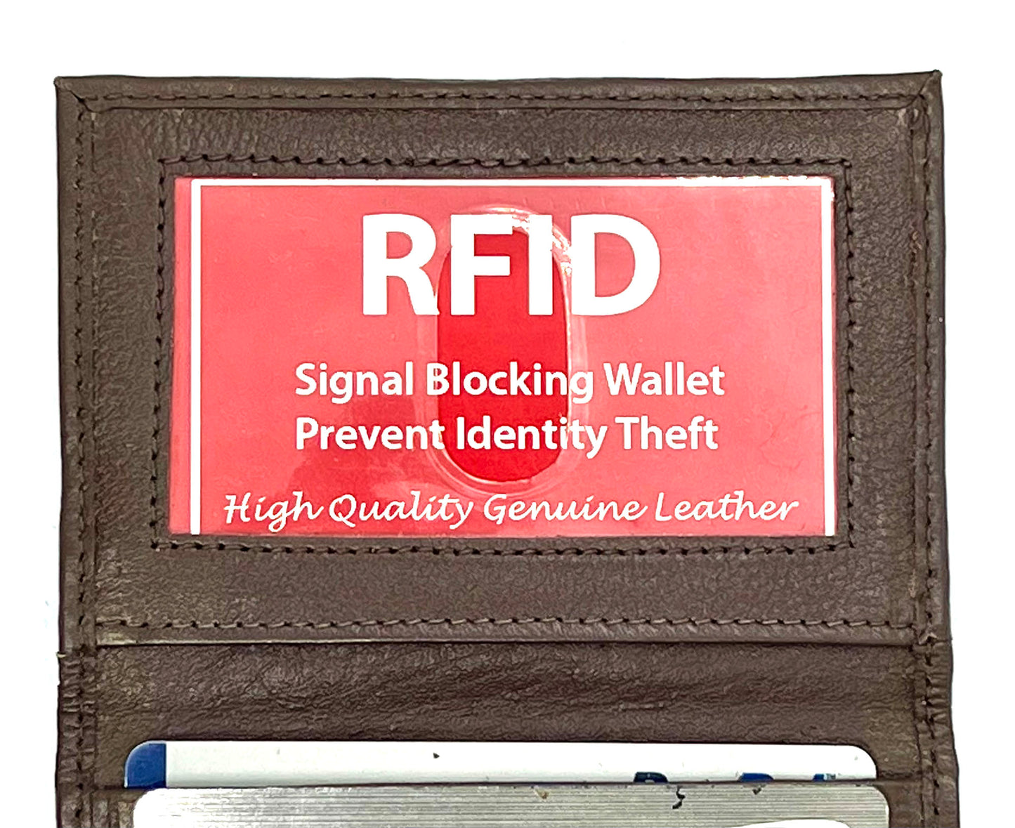 RFID Blocking Genuine Leather Men's Bifold Thin Mini Wallet Credit Card Case