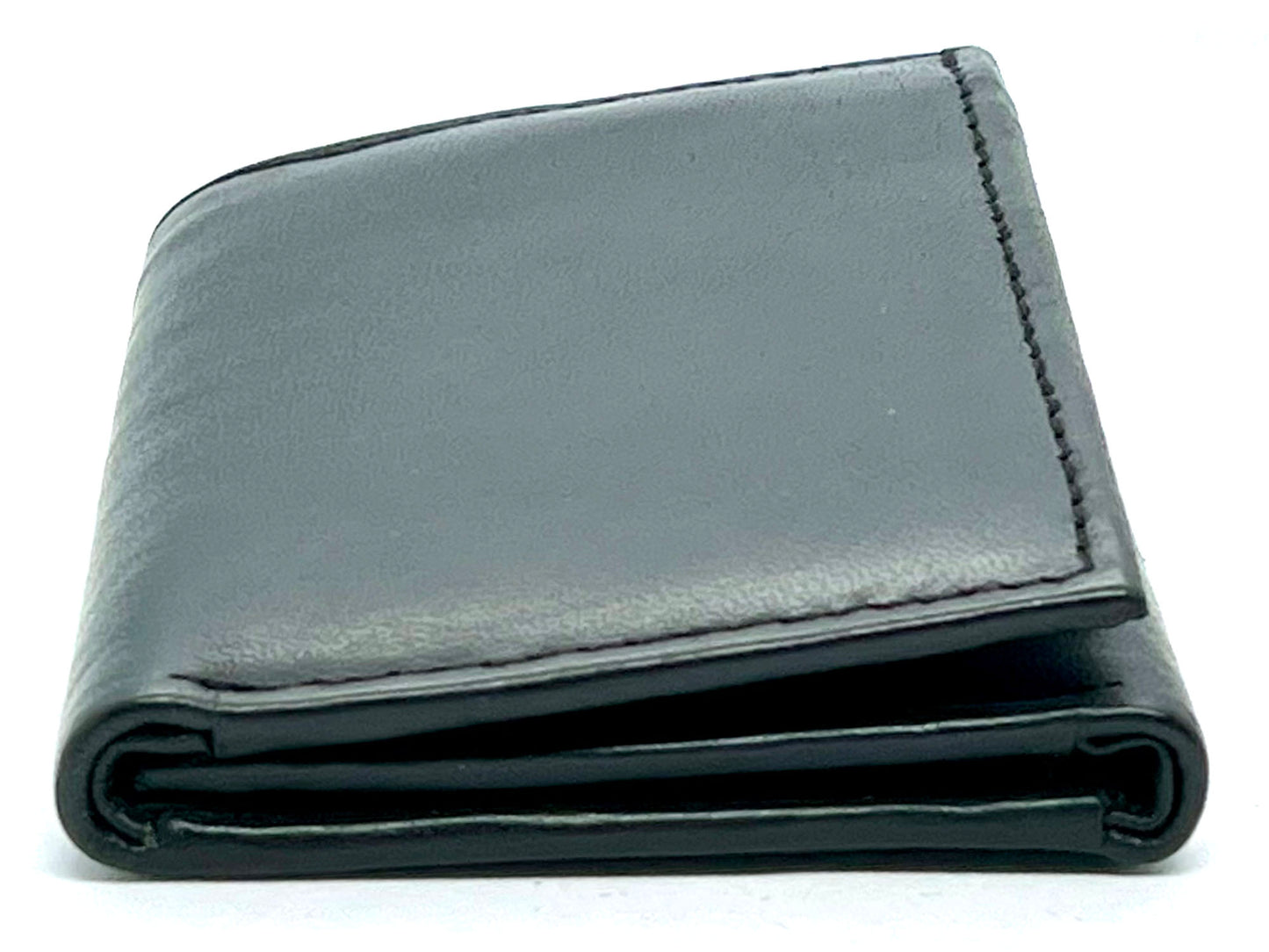 RFID Blocking Genuine Leather Men's Trifold Wallet Credit Card Holder ID Window