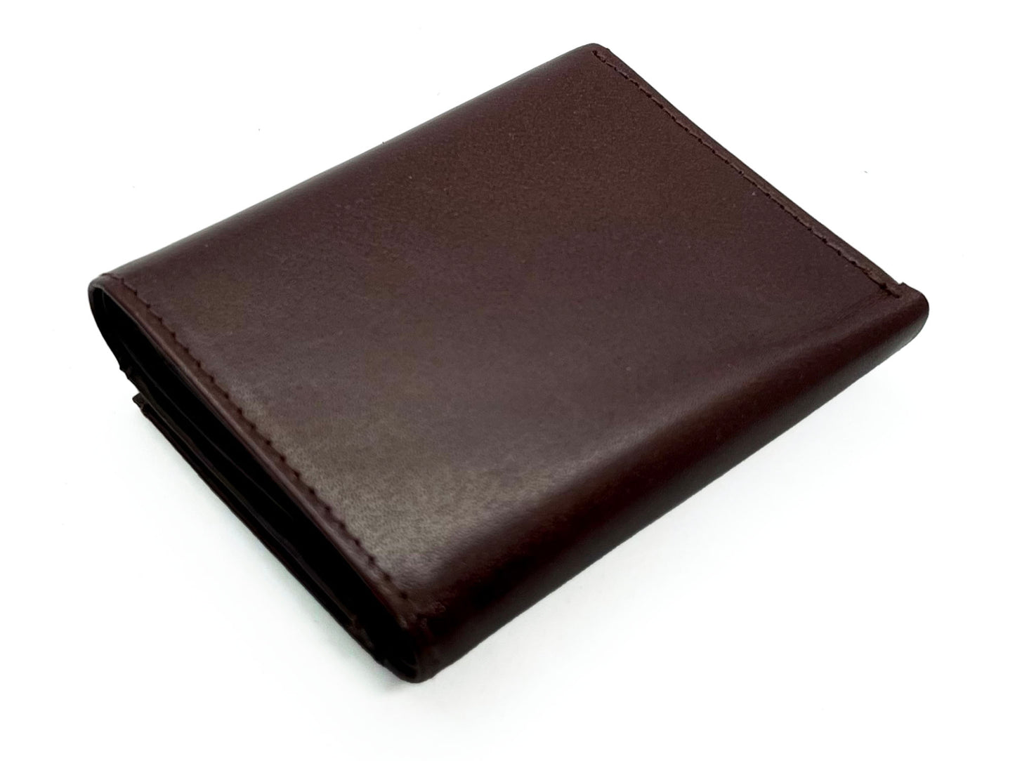 Brown Genuine Leather Men's Trifold Wallet Credit Card Holder Premium Quality