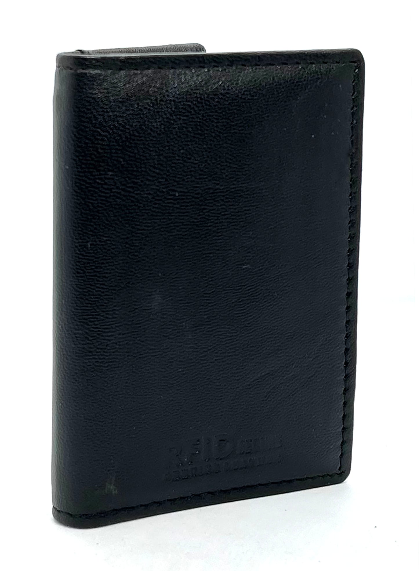 Genuine Leather Business Card Organizer Plastic Insert ID Credit Card Holder