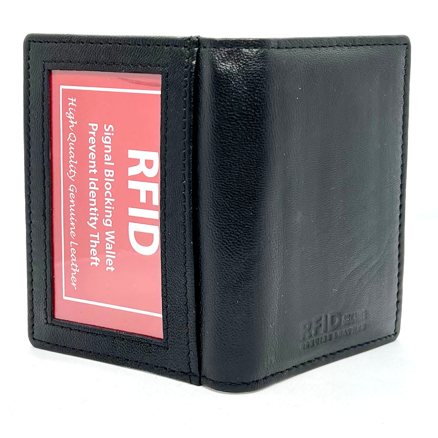 RFID Blocking Leather Business Credit Card Wallet Pocket Organizer 18 Insert