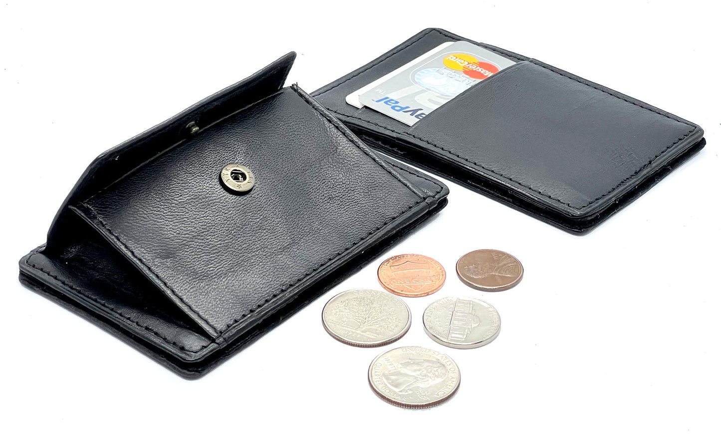 Genuine Leather Magic Wallet Slim Card Billfold Holder