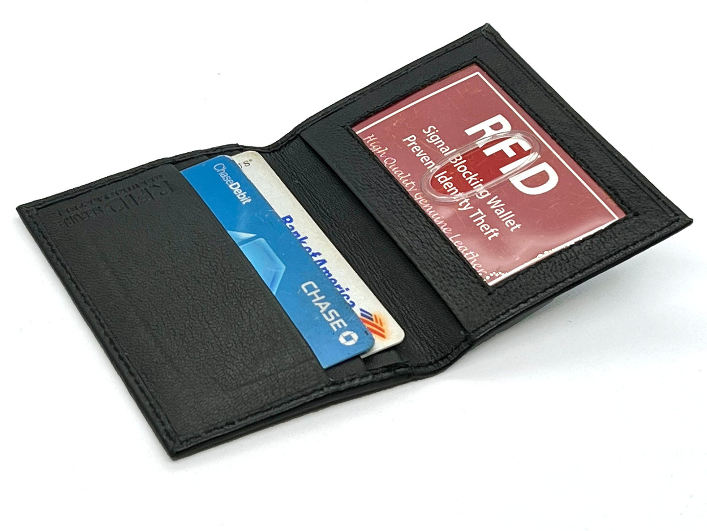 RFID Blocking Genuine Leather Men's Bifold Thin Mini Wallet Credit Card Case