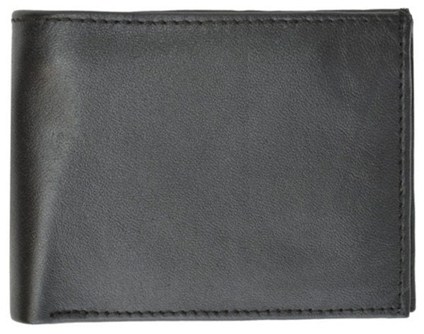 RFID Signal Blocking Men's Genuine Leather Slim Bifold Wallet ID Card Holder Black Brown Thin