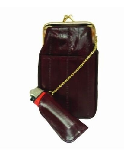 Genuine eel skin leather tobacco lighter holder Cigarette Soft Case