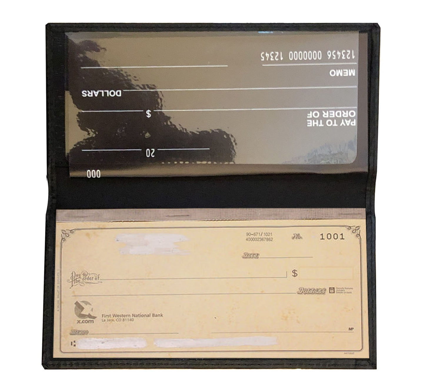 RFID Blocking Genuine Leather Standard Checkbook Cover Plain Wallet