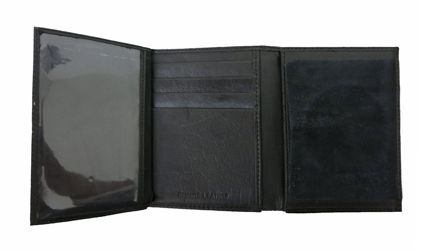 RFID BlockingBlack Leather Men's Conceal Carry Badge Wallet License Hectogram shield Holder
