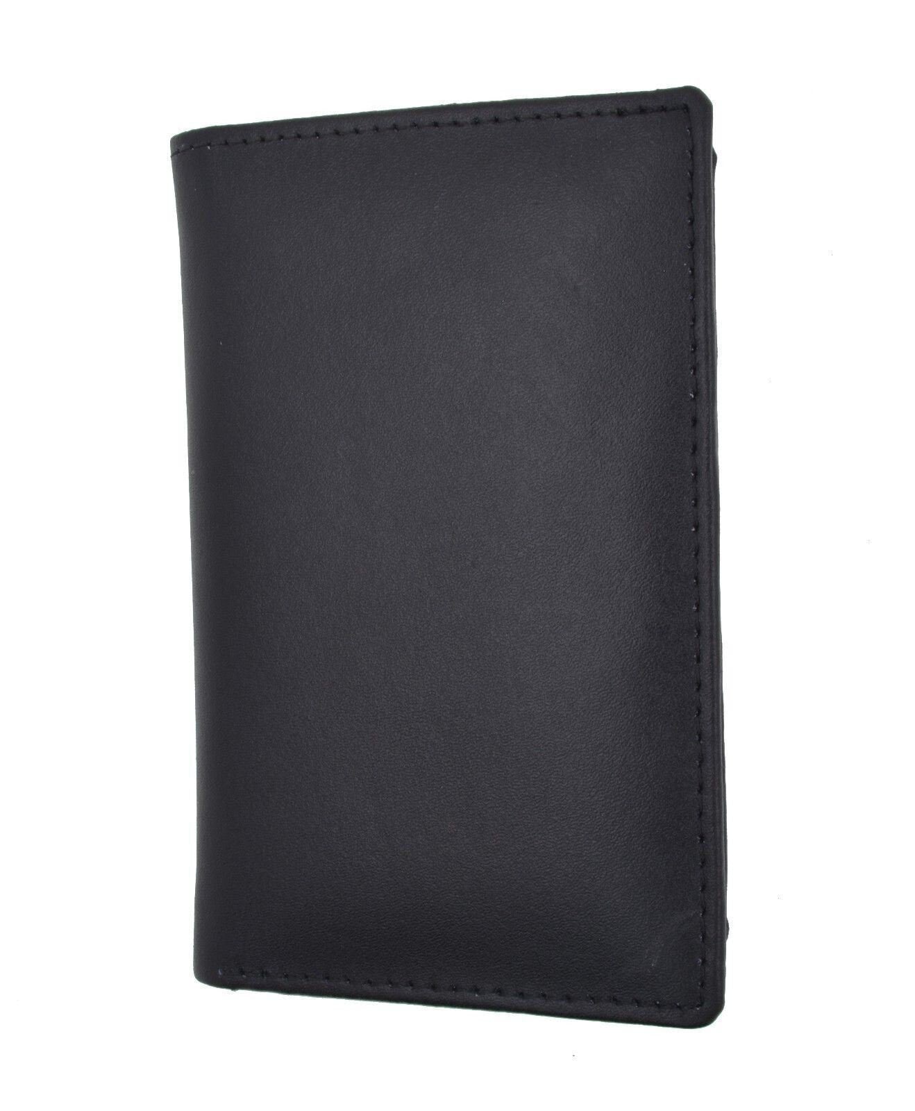 RFID Blocking Black Leather Officer Concealed Carry Badge License Holder ID Card Thin Wallet