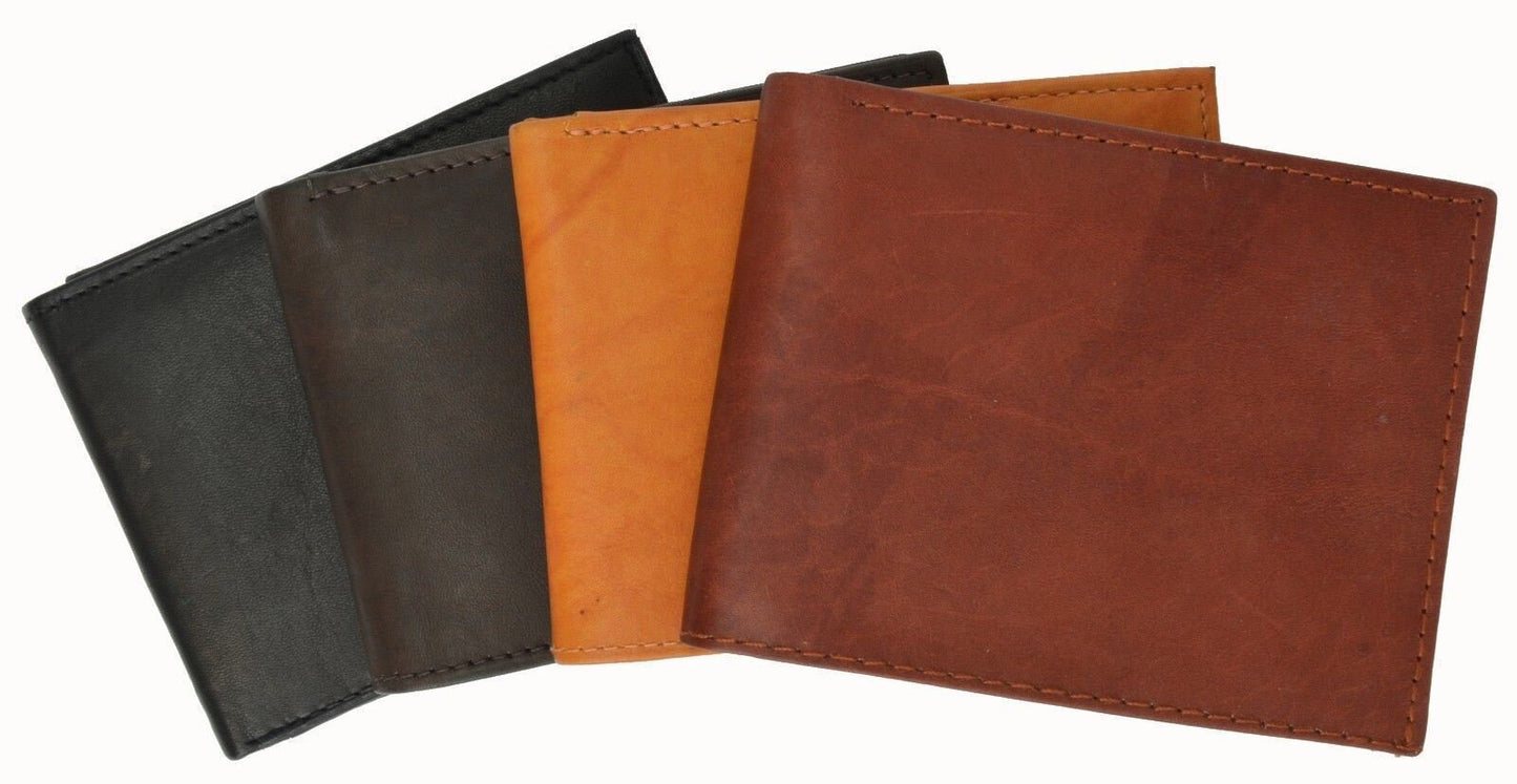 Genuine Leather Men's Bifold Wallet Detachable Credit Card ID Center Flap Holder