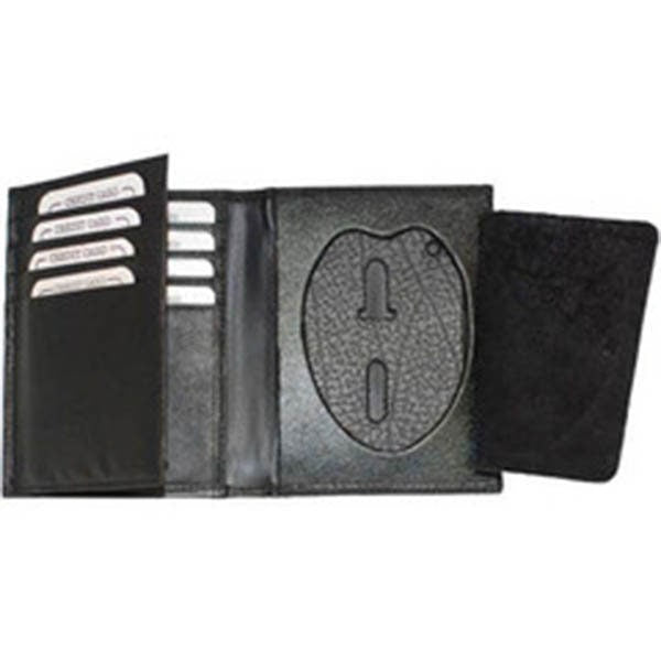 Vintage Cowhide Leather Men's Conceal Carry Badge Thin Wallet License Shield Holder RFID Blocking Hunter Brown Tan Green Black