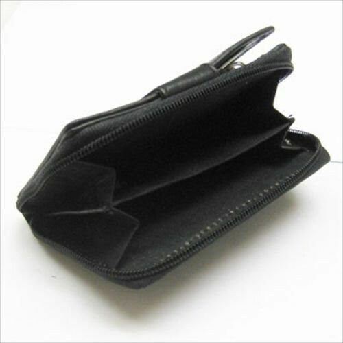 Genuine Cowhide Leather Men's Keychain Case Key Ring Accordion Coin ID Credit Card Holder Wallet