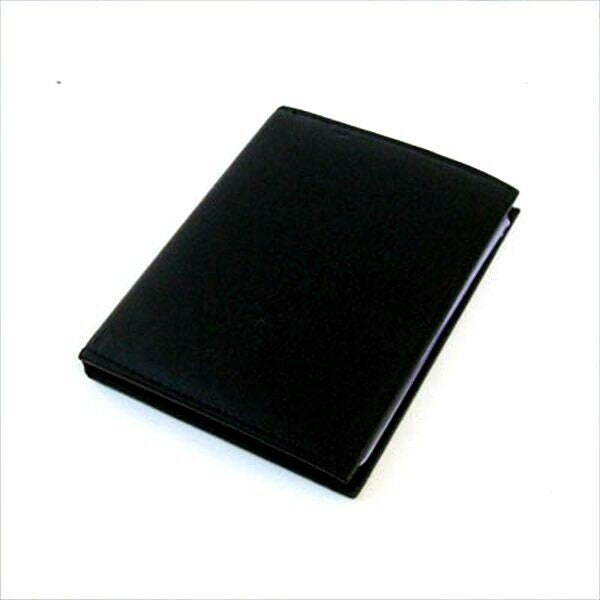 Genuine Leather Business Card Holder Clear Plastic Inserts Pocket Organizer Wallet