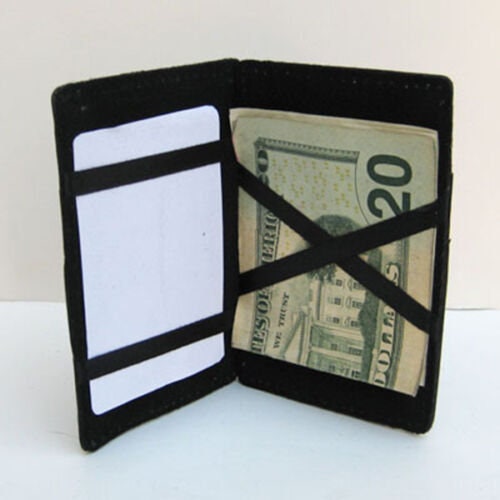 Genuine Leather Men's Magic Wallet Credit Card/ID/Coin Pocket