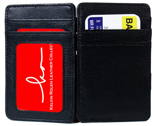 Genuine Leather Men's Magic Wallet Credit Card/ID/Coin Pocket