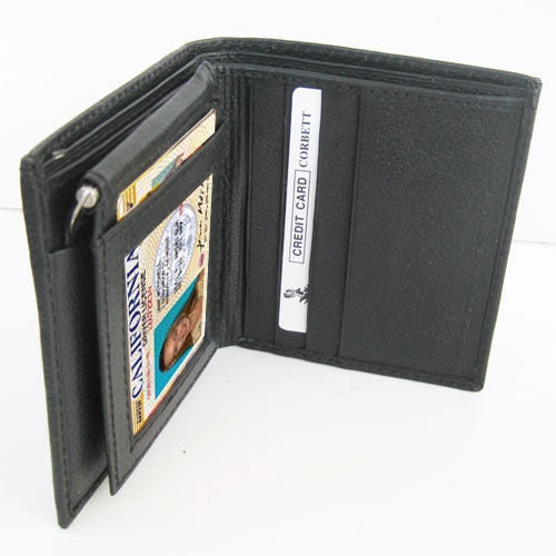 Premium Genuine Leather Men's Bifold Money Clip with Detachable Card Holder Wallet