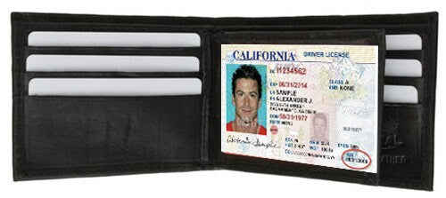 Genuine Leather Men's Bifold Wallet Detachable Credit Card ID Center Flap Holder