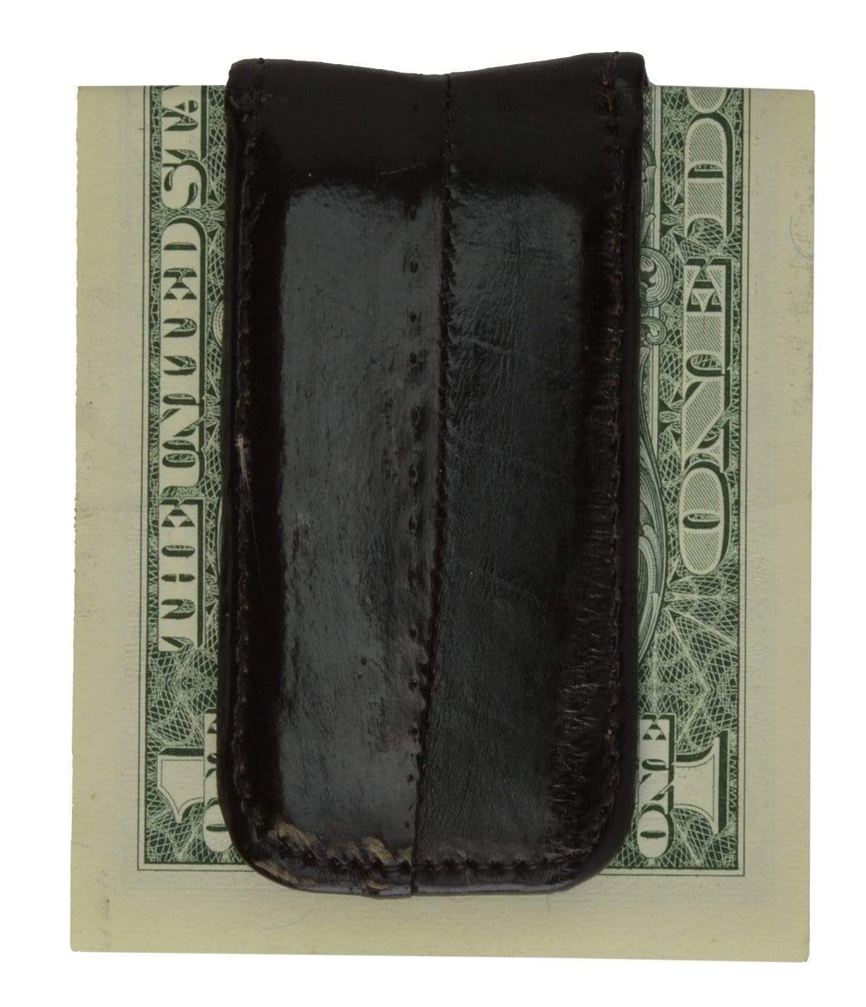 Genuine Eel Skin Leather Men's Strong Magnetic Money Clip Money Holder