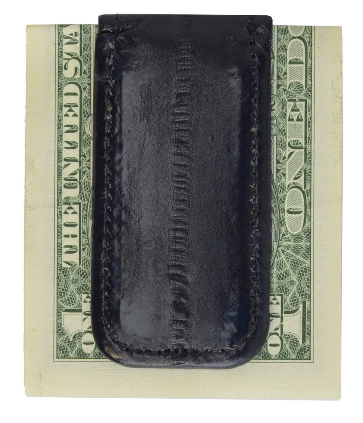 Genuine Eel Skin Leather Men's Strong Magnetic Money Clip Money Holder